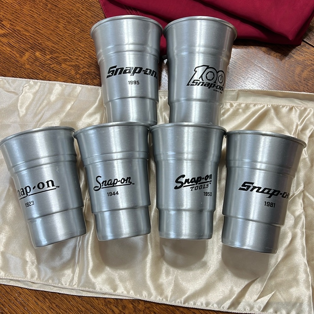 100 Year Anniversary Snap-On Aluminum Cup Set